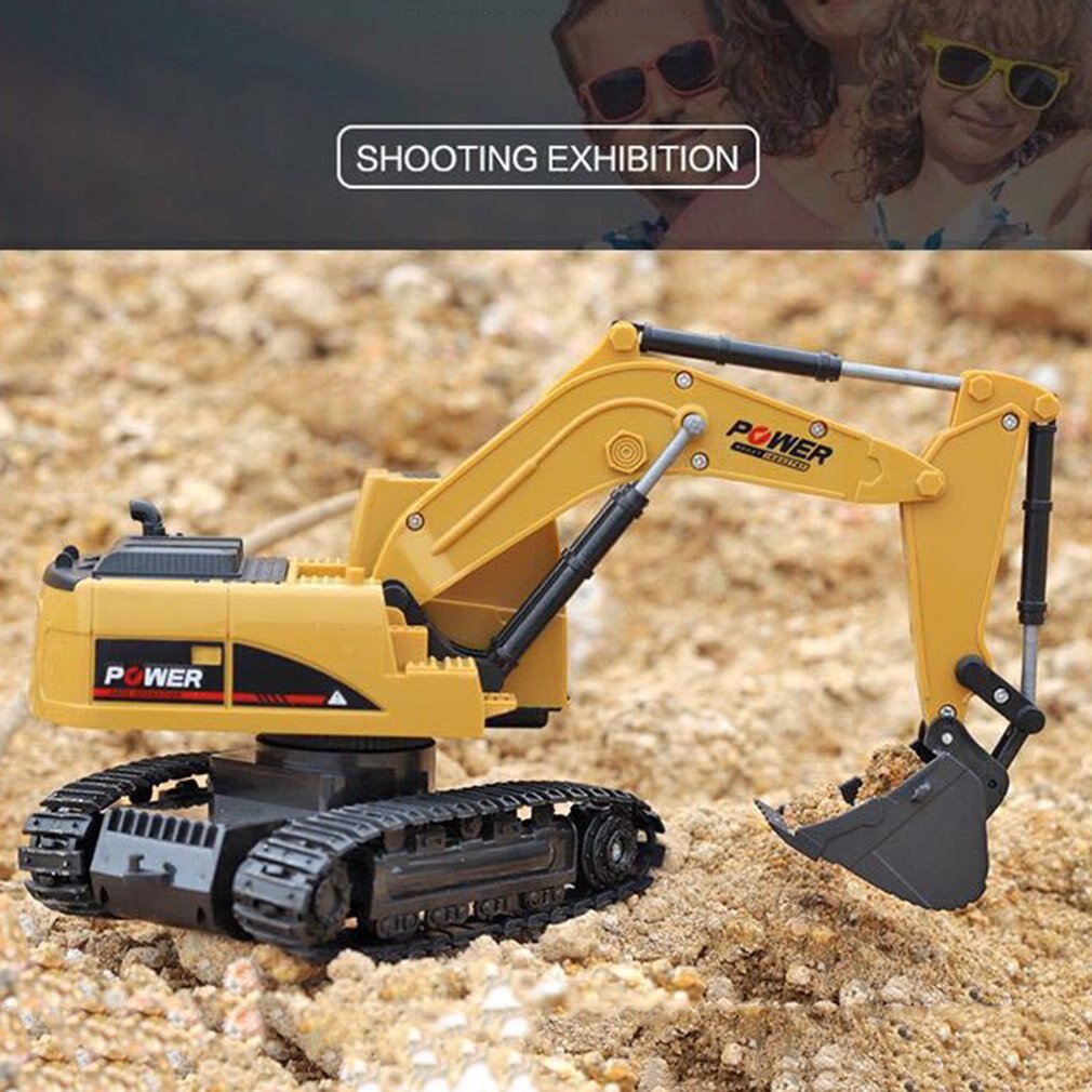 RC Excavator Toy 2.4G Remote Control Engineering Car With Light For Boys