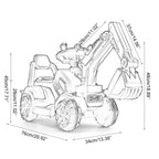 Kids Ride On Excavator Truck Toddler Ride-On-Car With Front Loader Digger