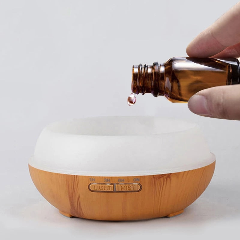 Aroma Diffuser Air Humidifier Essential oil diffuser 400ML Ultrasonic Remote Control Cool Mist Fogger LED Lamp