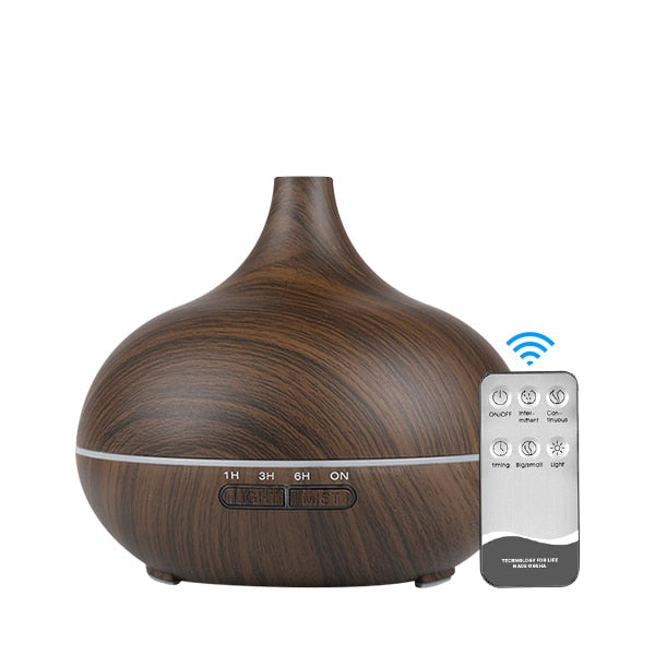 Aroma Diffuser Air Humidifier Essential oil diffuser 400ML Ultrasonic Remote Control Cool Mist Fogger LED Lamp