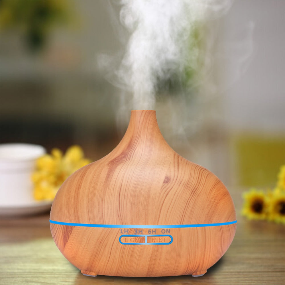 Aroma Diffuser Air Humidifier Essential oil diffuser 400ML Ultrasonic Remote Control Cool Mist Fogger LED Lamp