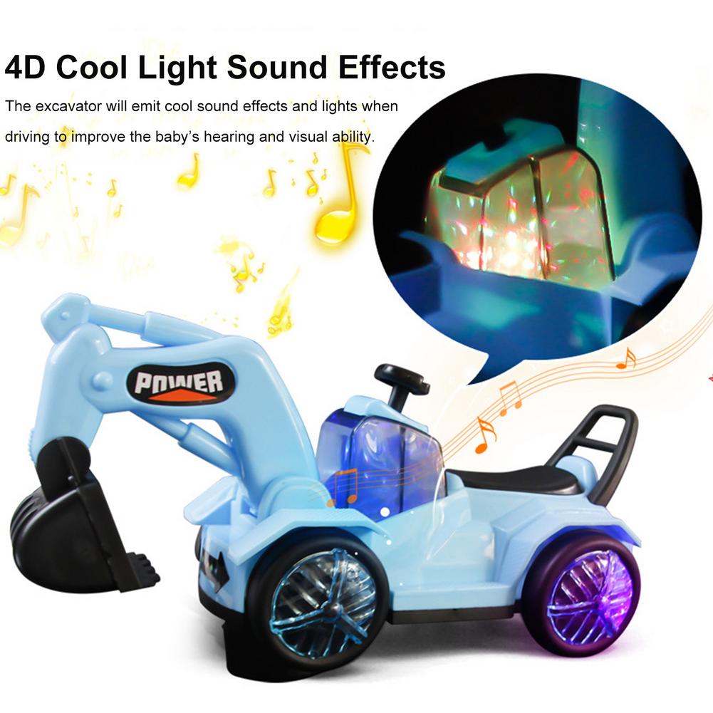 Kids Excavator Toy Music Light Engineering Vehicle Toy Electric Toy Car For Girls Boy Outdoor Fun Kids Toys