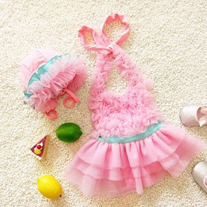 Girl Swimsuit One Piece Swimwear Little Mermaid Bathing Suits