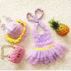 Girl Swimsuit One Piece Swimwear Little Mermaid Bathing Suits