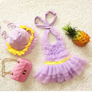 Girl Swimsuit One Piece Swimwear Little Mermaid Bathing Suits