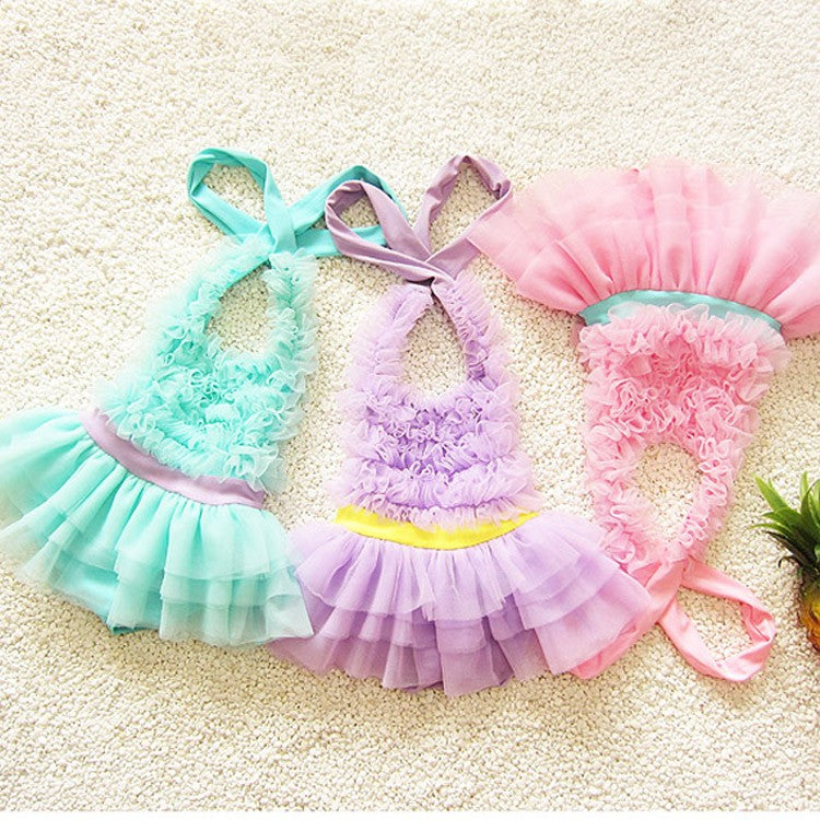 Girl Swimsuit One Piece Swimwear Little Mermaid Bathing Suits