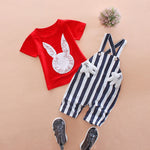 Baby Boys Summer T-shirt+ Overalls Pants 2PCS Outfits Sport Suits