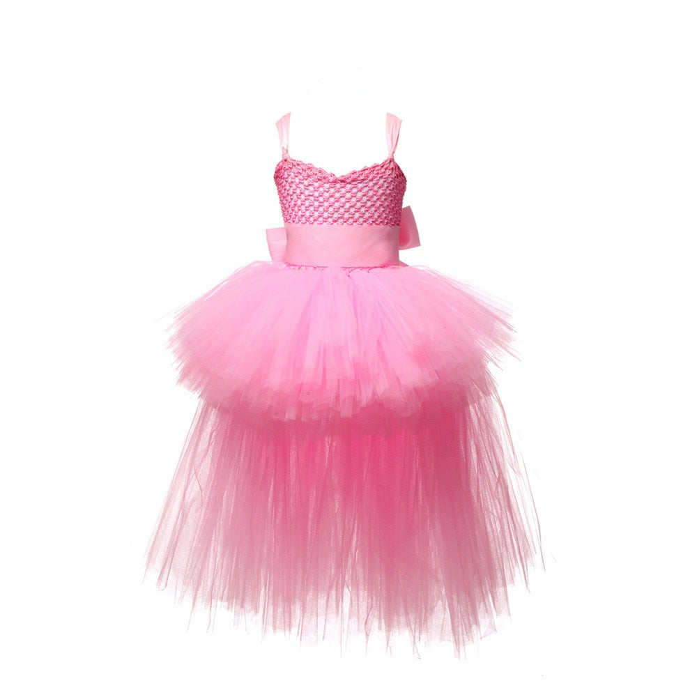 Girls Tutu Dress Evening Birthday Party Ball Gown Dress 2-8Y