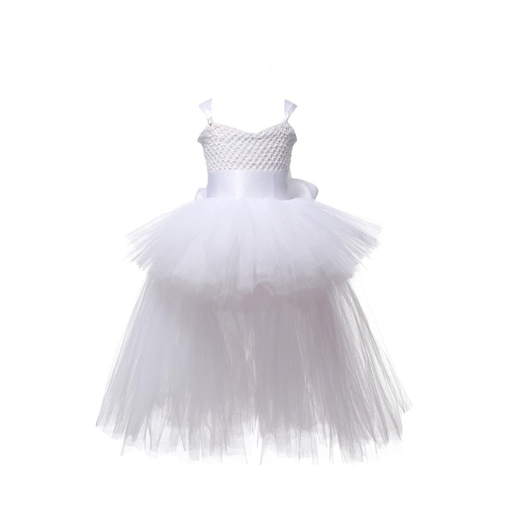 Girls Tutu Dress Evening Birthday Party Ball Gown Dress 2-8Y
