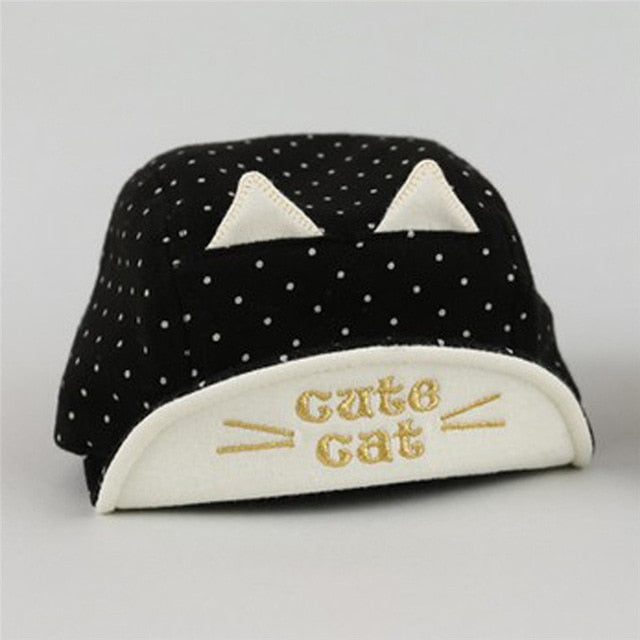 Summer Baby Boy Cute Baby Hats with Cat Ears Print  Animal  Baseball Sunhats Soft Caps