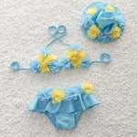 Girls Bikini Swimsuit  Floral Swimwear Baby Girls Two Pieces Suits