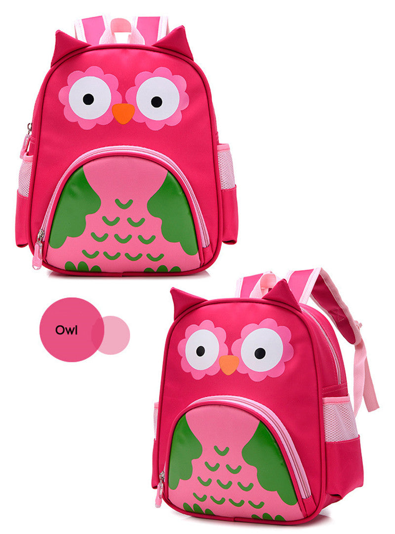 Cute Owl Animals Kids Backpack Toddler School Bags ZOO Families Kindergarten Bag