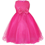 Girls Eye-catching Sequins Pageant Prom Wedding Flower Girl Dresses
