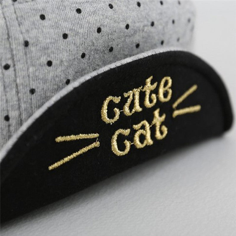 Summer Baby Boy Cute Baby Hats with Cat Ears Print  Animal  Baseball Sunhats Soft Caps