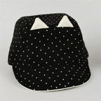Summer Baby Boy Cute Baby Hats with Cat Ears Print  Animal  Baseball Sunhats Soft Caps