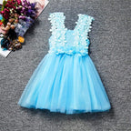 Toddler Girl Cute Party Dress Lace Flowers Dress For Little Princess 2-6 Years