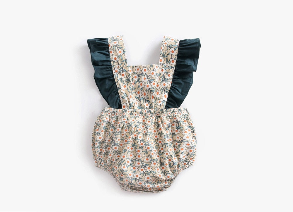 Baby Girls Summer Floral Rompers Princess Jumpsuit Toddler Sunsuits