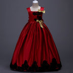 Flower Girl Dress Girls Elegant Embroidery Formal Dresses Pageant Wedding Graduation Prom Dresses