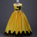 Flower Girl Dress Girls Elegant Embroidery Formal Dresses Pageant Wedding Graduation Prom Dresses