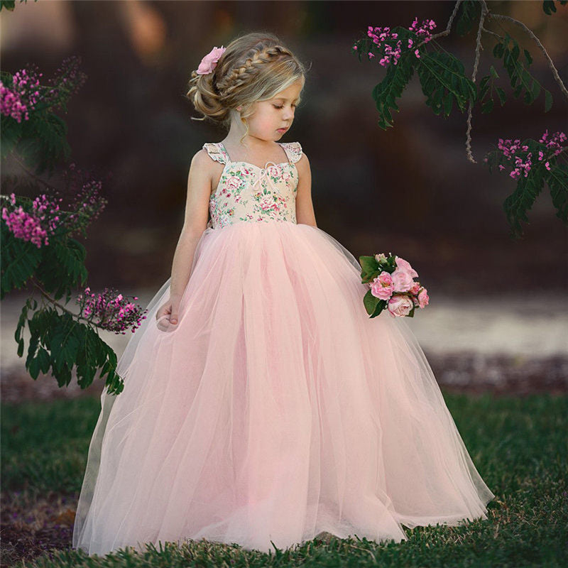 Toddler Girls Princess Pageant Wedding Party Flower Lace Birthday Dresses