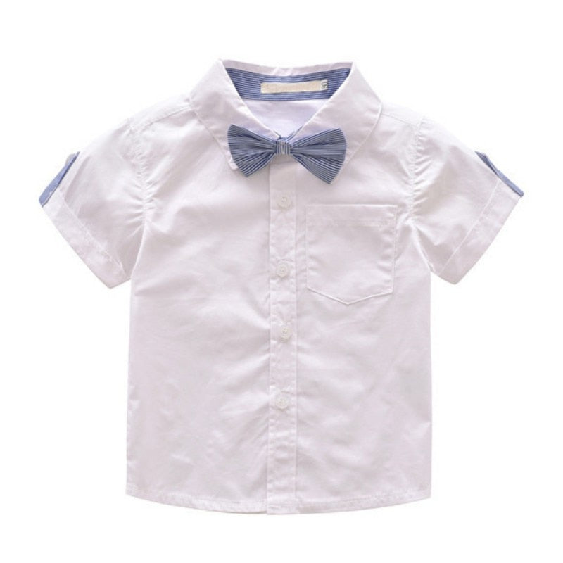 Toddler Boys Shorts Shirt Suits Formal Wedding Party Costume 1-5Y