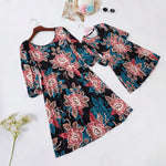 Mommy and Me-Mother Daughter  Vintage Floral Mini Dress