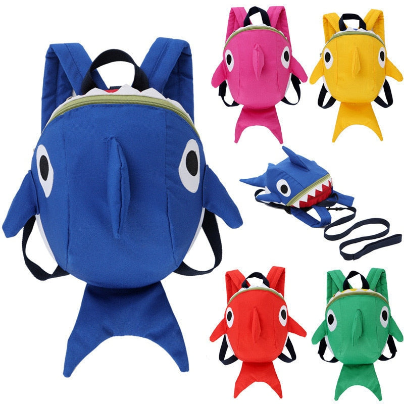 Toddler Backpack Lovely Kindergarten Cartoon Animal Shark Backpack