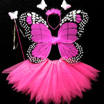 Kids Costume Cosplay Fairy Angel Wings Girl Butterfly Wings Performance Dress