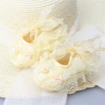 Newborn Baby Girl Shoes Princess Party Lace Floral Soft Shoes 0-12M