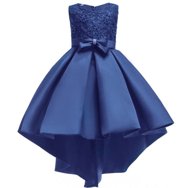 Flower Girl Dress Kids High Low Birthday Pageant Wedding Prom Special Occasion Dresses