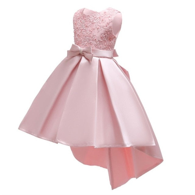 Flower Girl Dress Kids High Low Birthday Pageant Wedding Prom Special Occasion Dresses