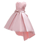 Flower Girl Dress Kids High Low Birthday Pageant Wedding Prom Special Occasion Dresses