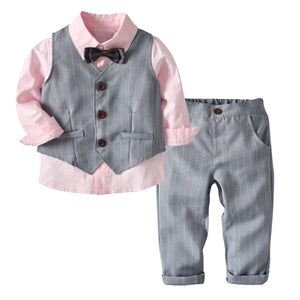 Kids  Boys Suits Blazers Shirt Overalls Tie Suit Formal Party Wedding Wear