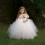 Flower Girl Tutu Dress One Shoulder Lace Princess Ball Gown Party Wedding Dresses