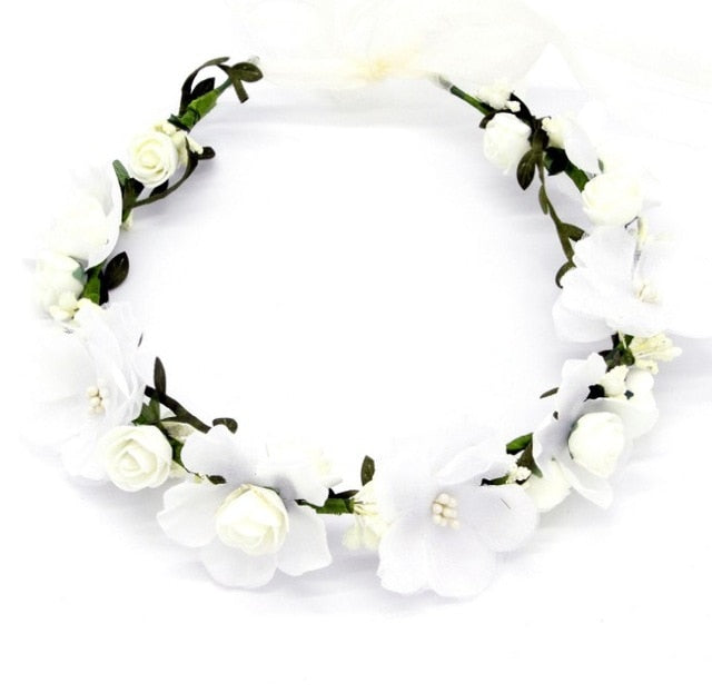 Artificial Flower Wreath Headband Wedding Party Ornaments