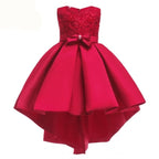 Flower Girl Dress Kids High Low Birthday Pageant Wedding Prom Special Occasion Dresses