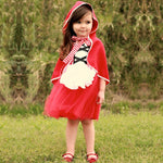 Toddler Girls Little Red Riding Dress Halloween Carnival Cosplay Costume