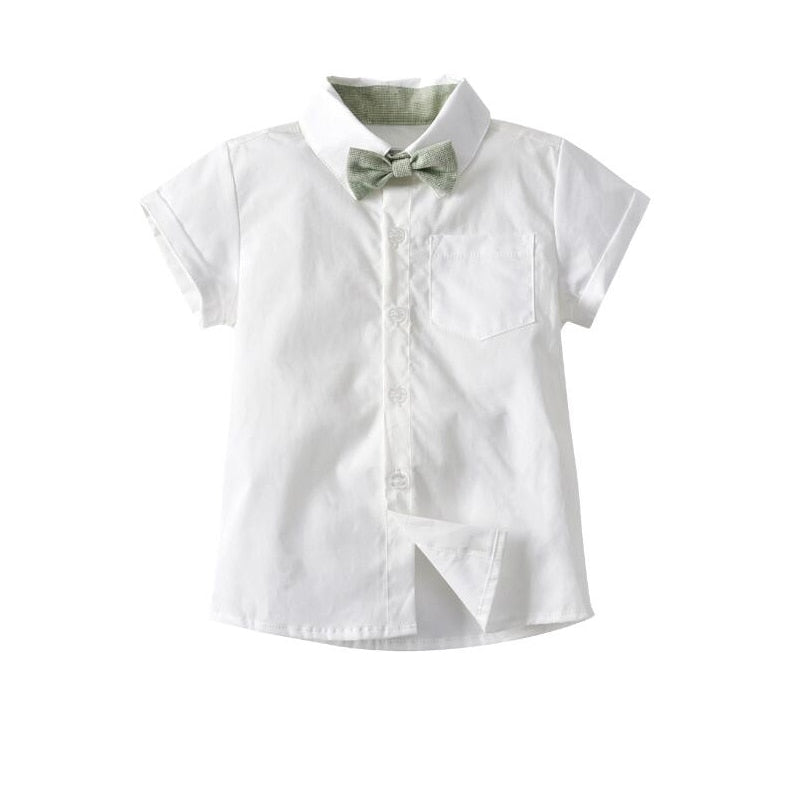 Baby  Boys Suit  Wedding Party Costumes Bowtie Shirt + Short