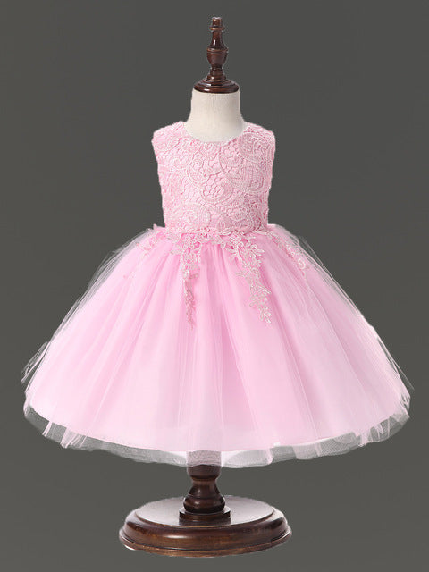 Toddler and Little Girls Flower Girls Dresses with Sweet Big Bow