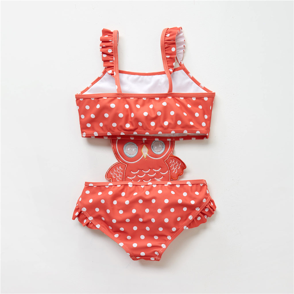 2019 Girls Cute Swimwear  Bikini Ruffles One Pieces Swimwear 12M-8T