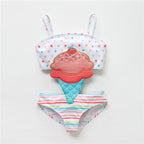 2019 Girls Cute Swimwear  Bikini Ruffles One Pieces Swimwear 12M-8T