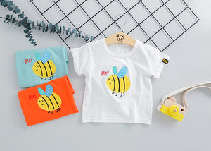 Summer Infant Toddler Suits Bee T-Shirt Shorts+Pants 2 PCS