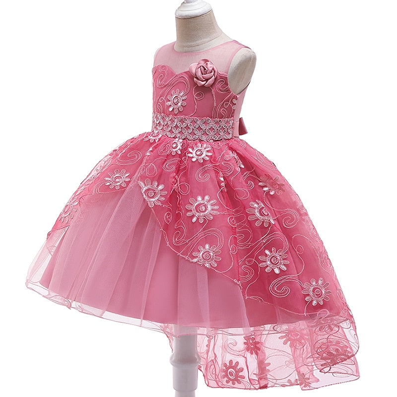 Kids Trailing Lace Party/Prom Flower Girl Dresses for Girls 3-11 Years