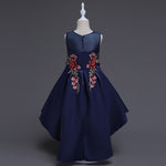 High-end Kids Party Dresses Girl Embroidered Prom Graduation Trailing Dresses