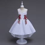 High-end Kids Party Dresses Girl Embroidered Prom Graduation Trailing Dresses