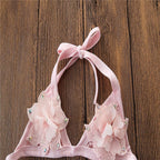 Summer Infant Baby Girl Floral Bandage Tankini  Swimsuit Bikini Beachwear