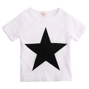 Toddler Kids Boys Star Print Tops T-shirt Outfits 2pcs