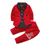 Baby Gentleman Wedding Party Birthday Tops+Pants Outfits Costume 1-3T