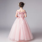 Kid Girls Tulle princess Dress Gorgeous Ball Gown Wedding Party Costume For 1-12Y