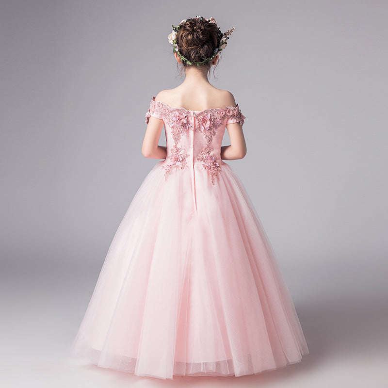 Kid Girls Tulle princess Dress Gorgeous Ball Gown Wedding Party Costume For 1-12Y